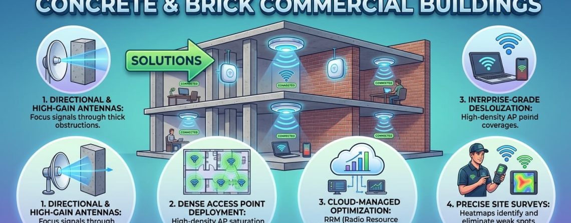 How to Fix Wifi Dead Zones in Concrete and Brick Commercial Buildings